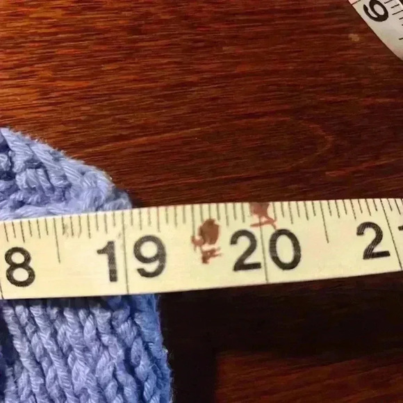 Pure Handknit Womens Vest Blue S/M Sleeveless Pullover Tight Knit 3D Flowers EUC - Picture 10 of 12